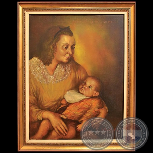 Ariel en los brazos de su madre Josefina Pl - Obra de Wolf Bandurek - Ao: 1940